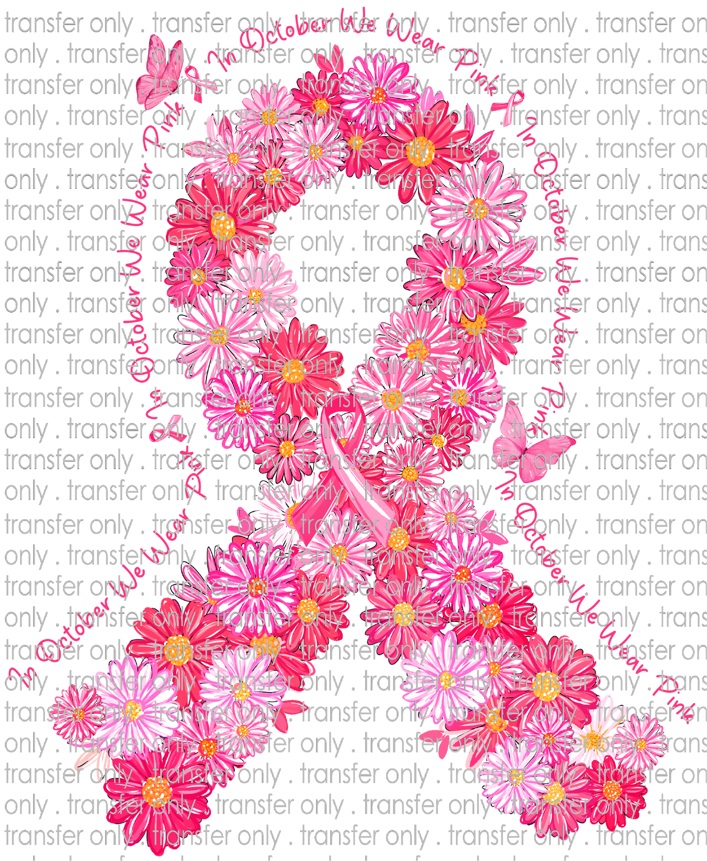 AWR 241 Breast Cancer Ribbon Floral