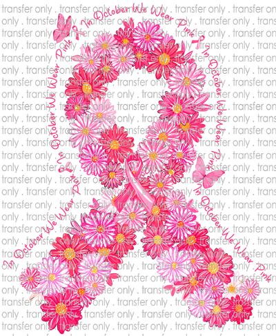 AWR 241 Breast Cancer Ribbon Floral