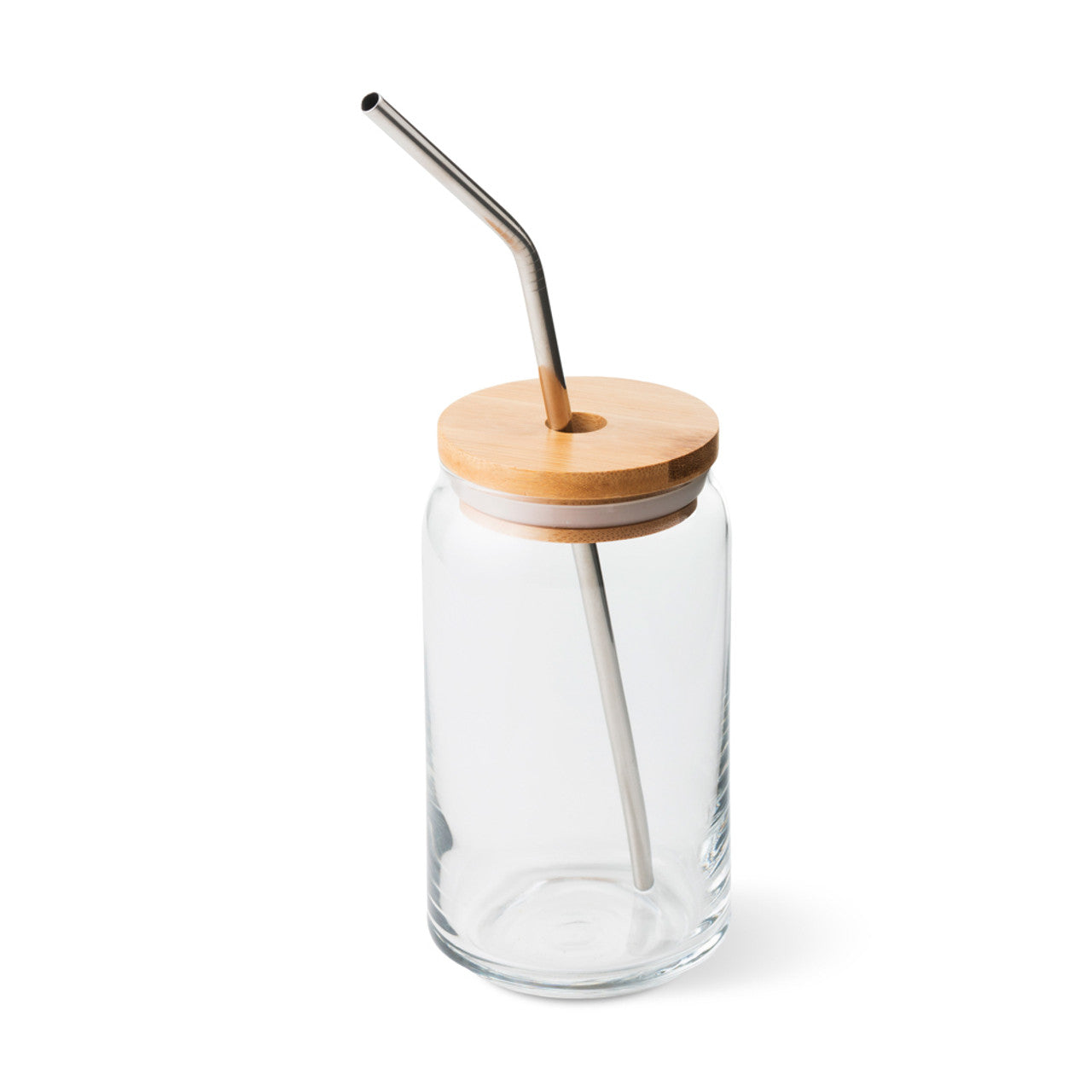 Libbey 16 oz. Can Glass - with Lid and Straw