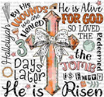 EST 200 Easter Words With Cross