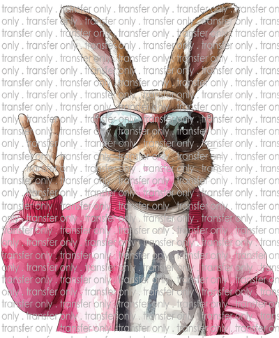 EST 205 Rabbit with Sunglasses and Peace Sign