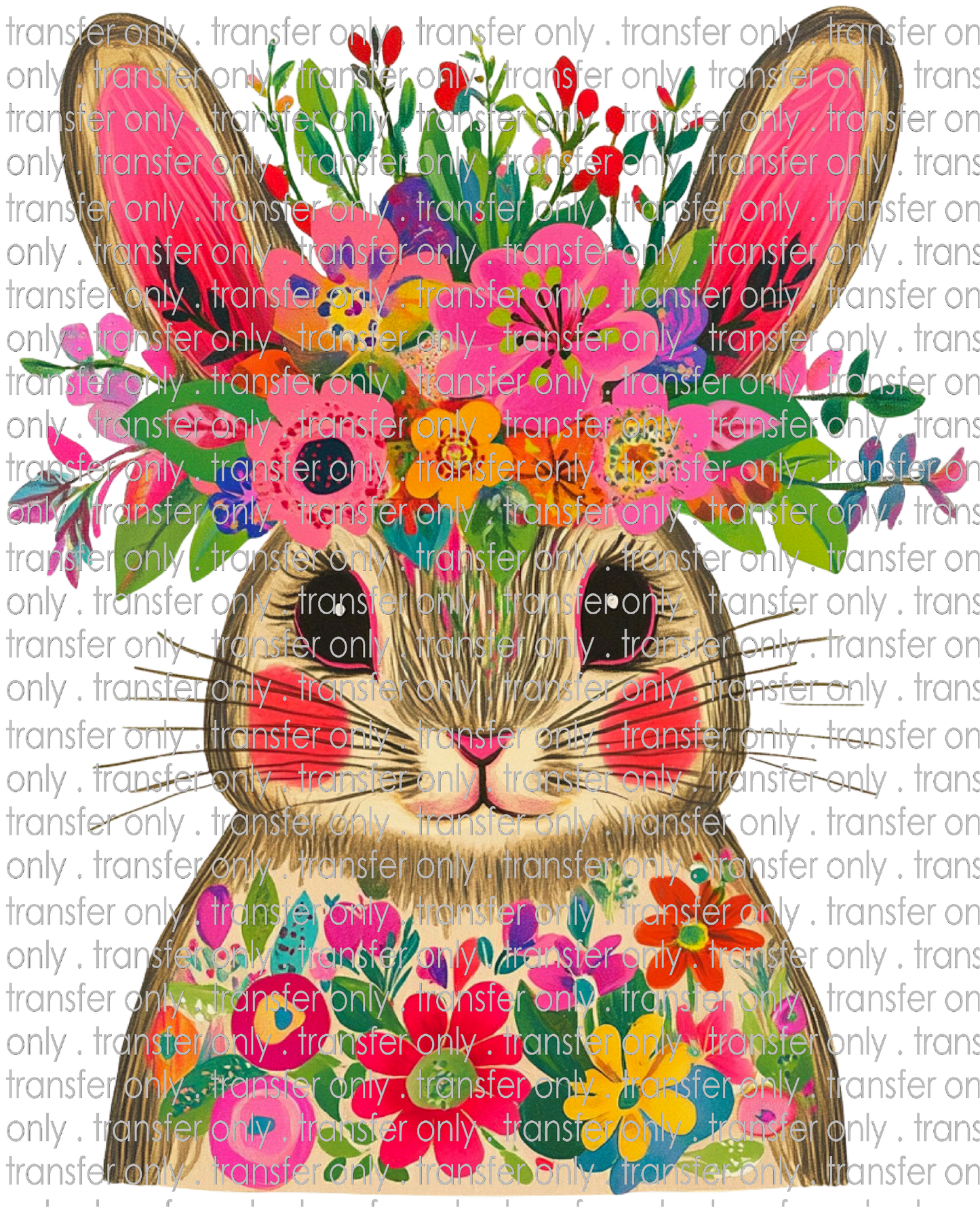 EST 225 Rabbit with Bold Flowers