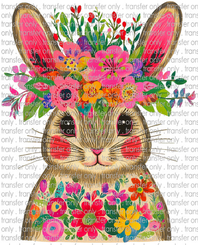 EST 225 Rabbit with Bold Flowers