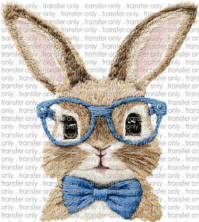 EST 234 Brown and White Bunny with Blue Bow