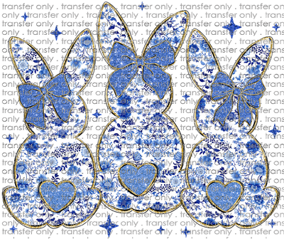 EST 238 Three Blue Bunnies