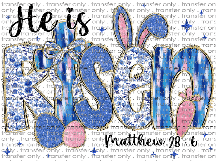 EST 242 He is Risen Blue