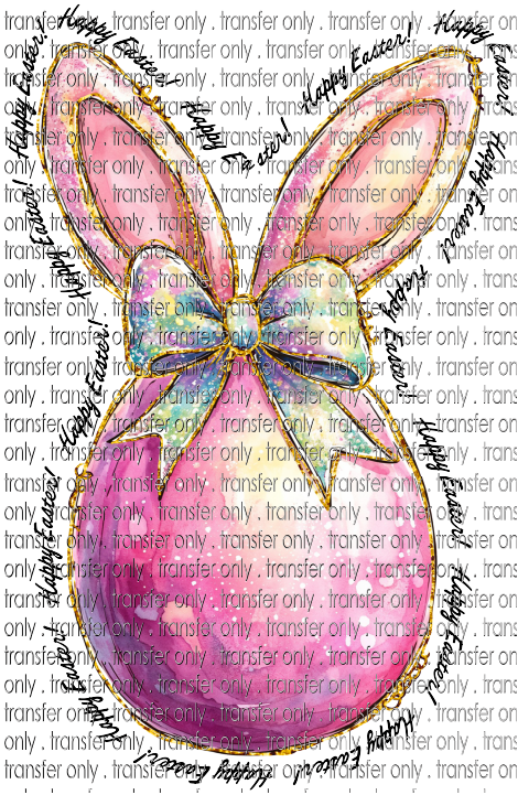 EST 265 Pink Bunny Egg Happy Easter
