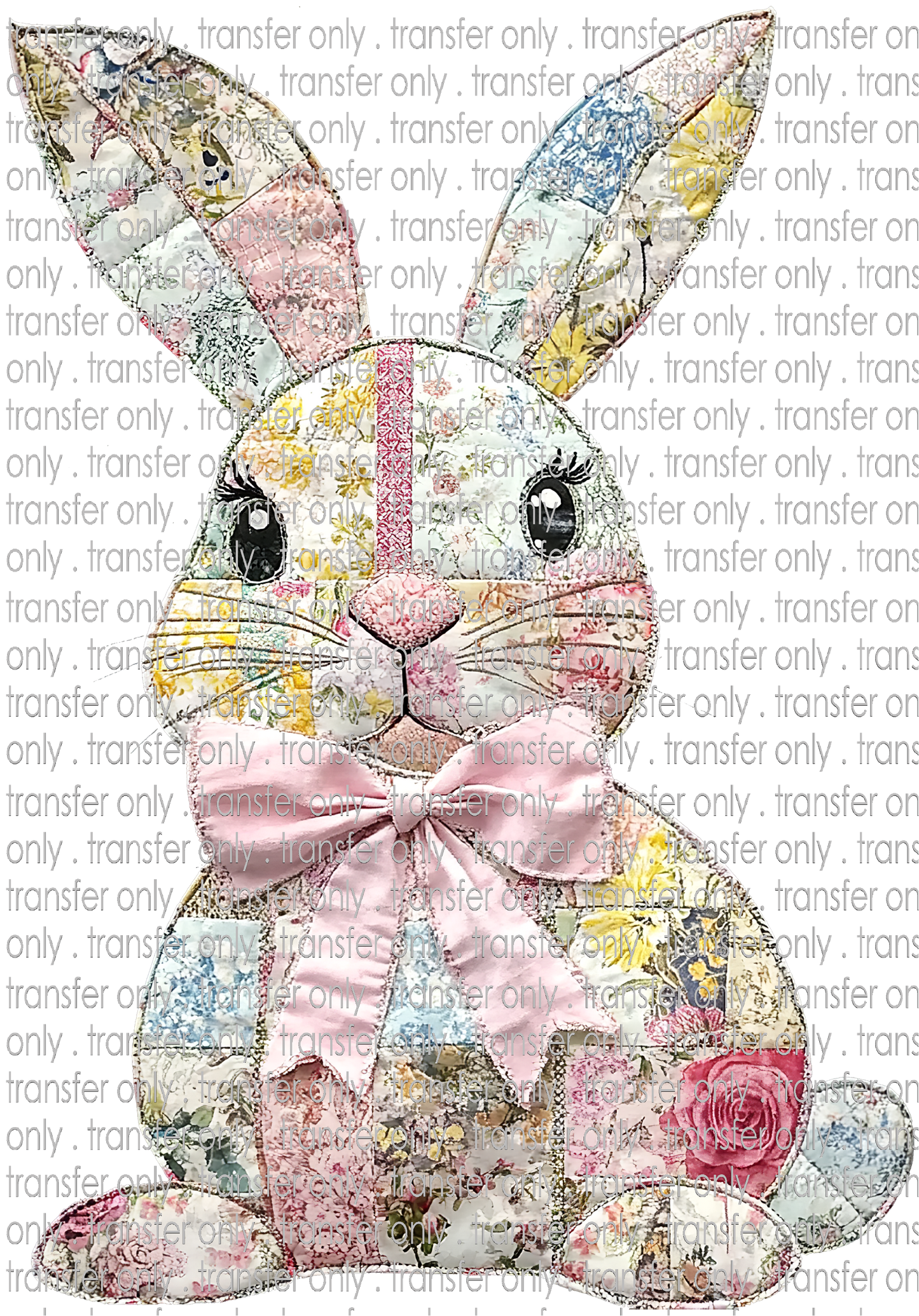 EST 267 Easter Bunny Patchwork Floral