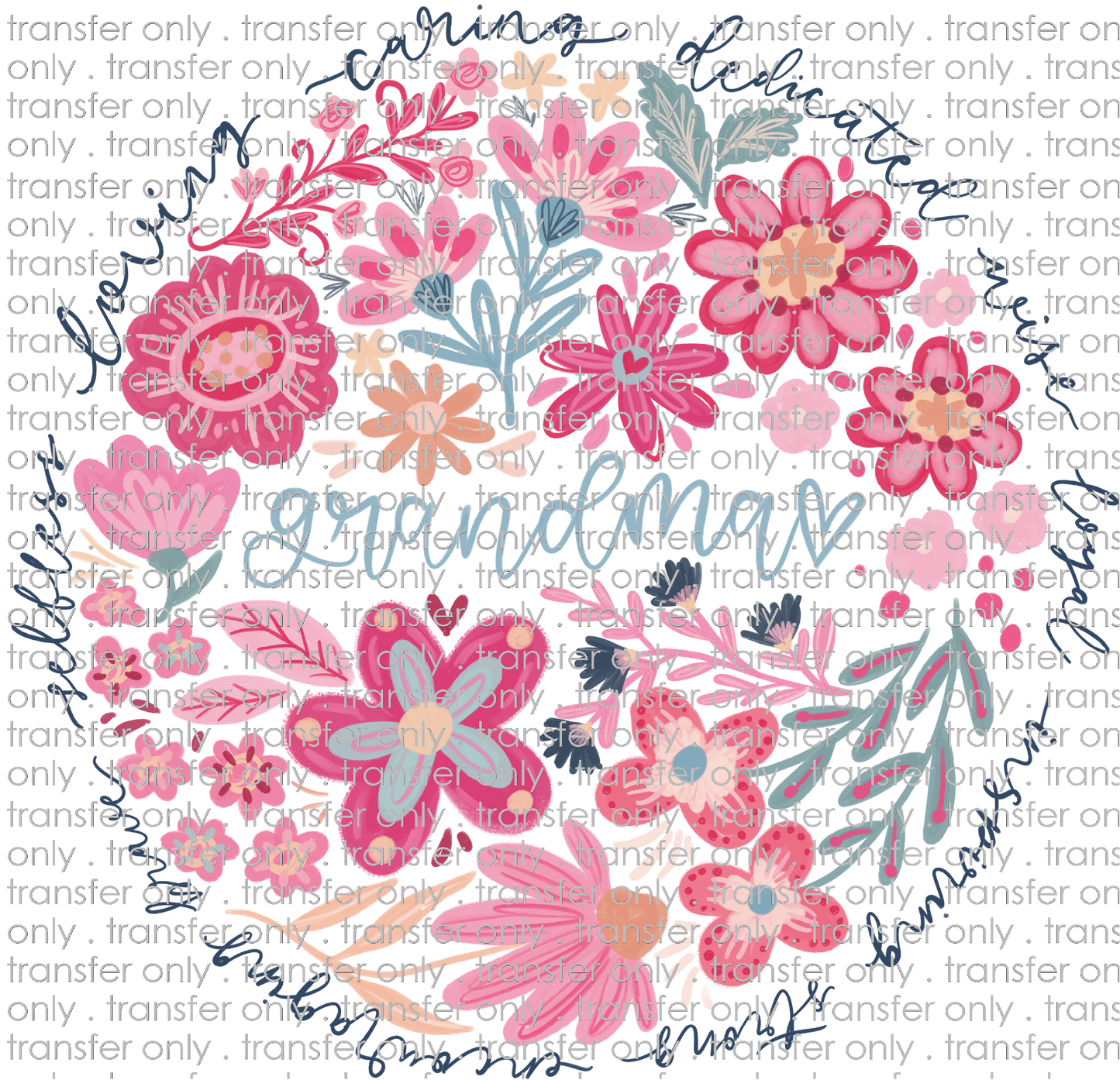 FAM 198 Grandma Floral Circle