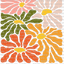 FLW 69 Coral Hawaiian Flower Pocket and Back