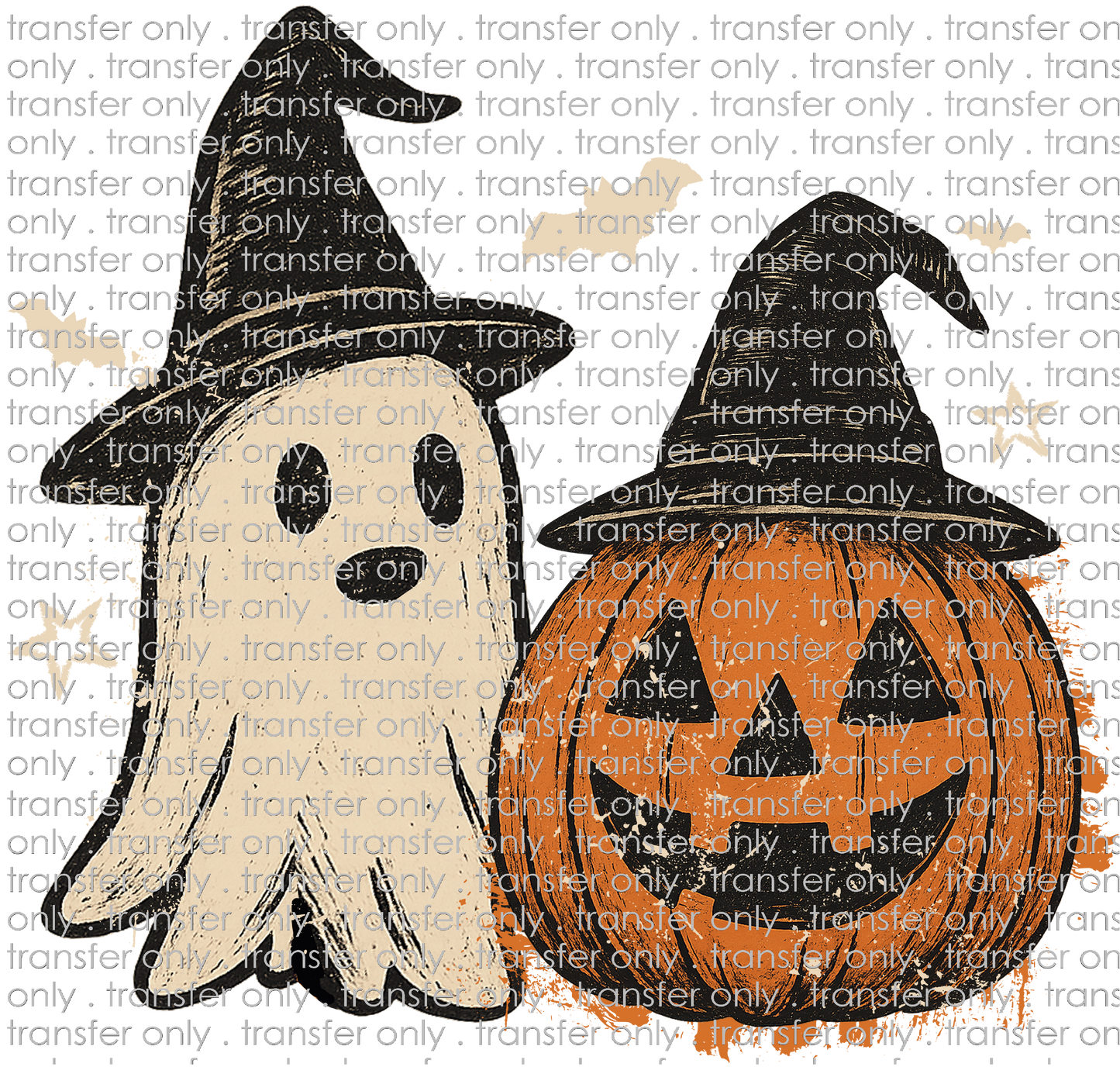 HALLO 362 Ghost and Pumpkin with Witch Hat
