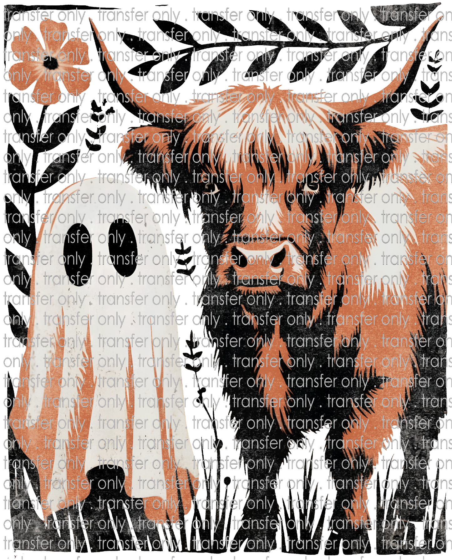 HALLO 367 Highland Cow and Ghost