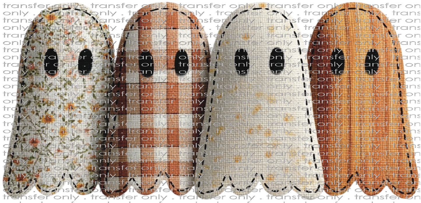 HALLO 376 Floral and Plaid Patchwork Ghost