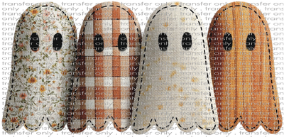 HALLO 376 Floral and Plaid Patchwork Ghost