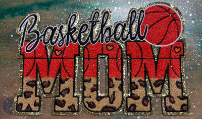Basketball Mom - Chenille/Sequins Iron On Patch