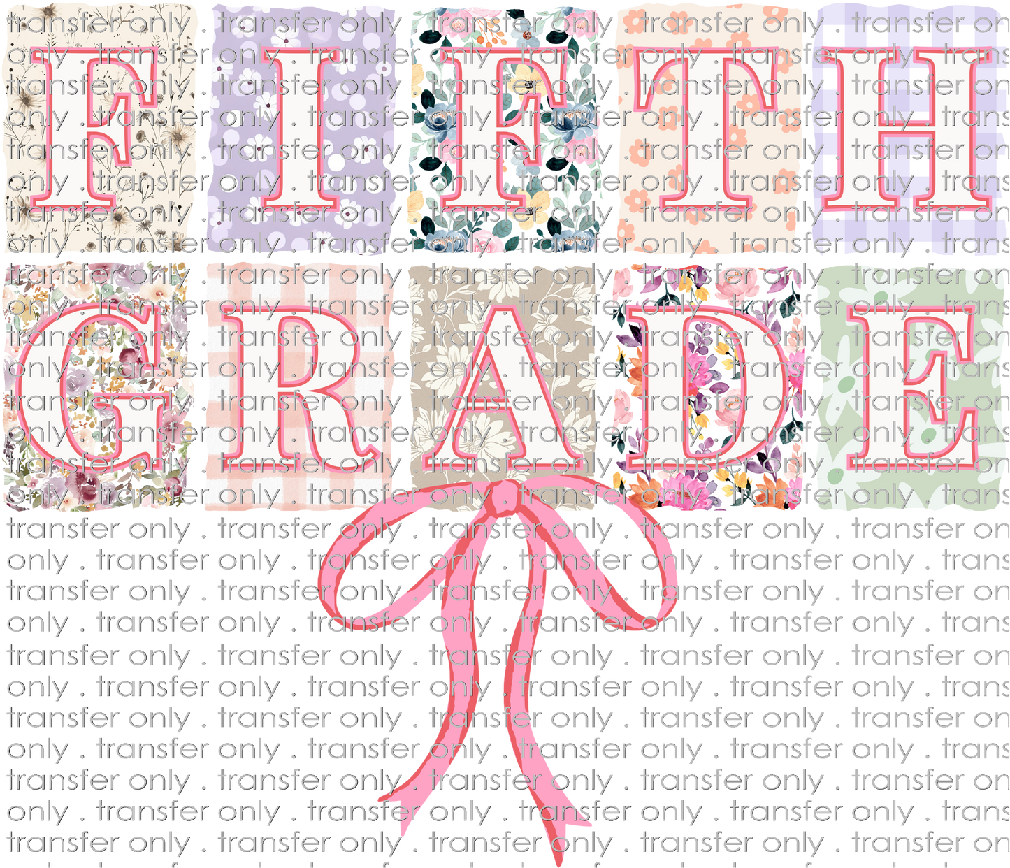 SCH 2091 Fifth Grade Patterned with Bow