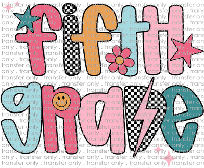 SCH 2129 Fifth Grade Retro Stars and Flowers