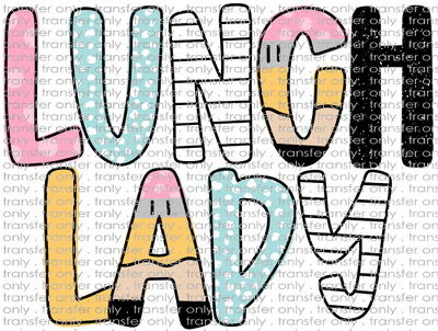 SCH 2244 Lunch Lady School Supply Letters