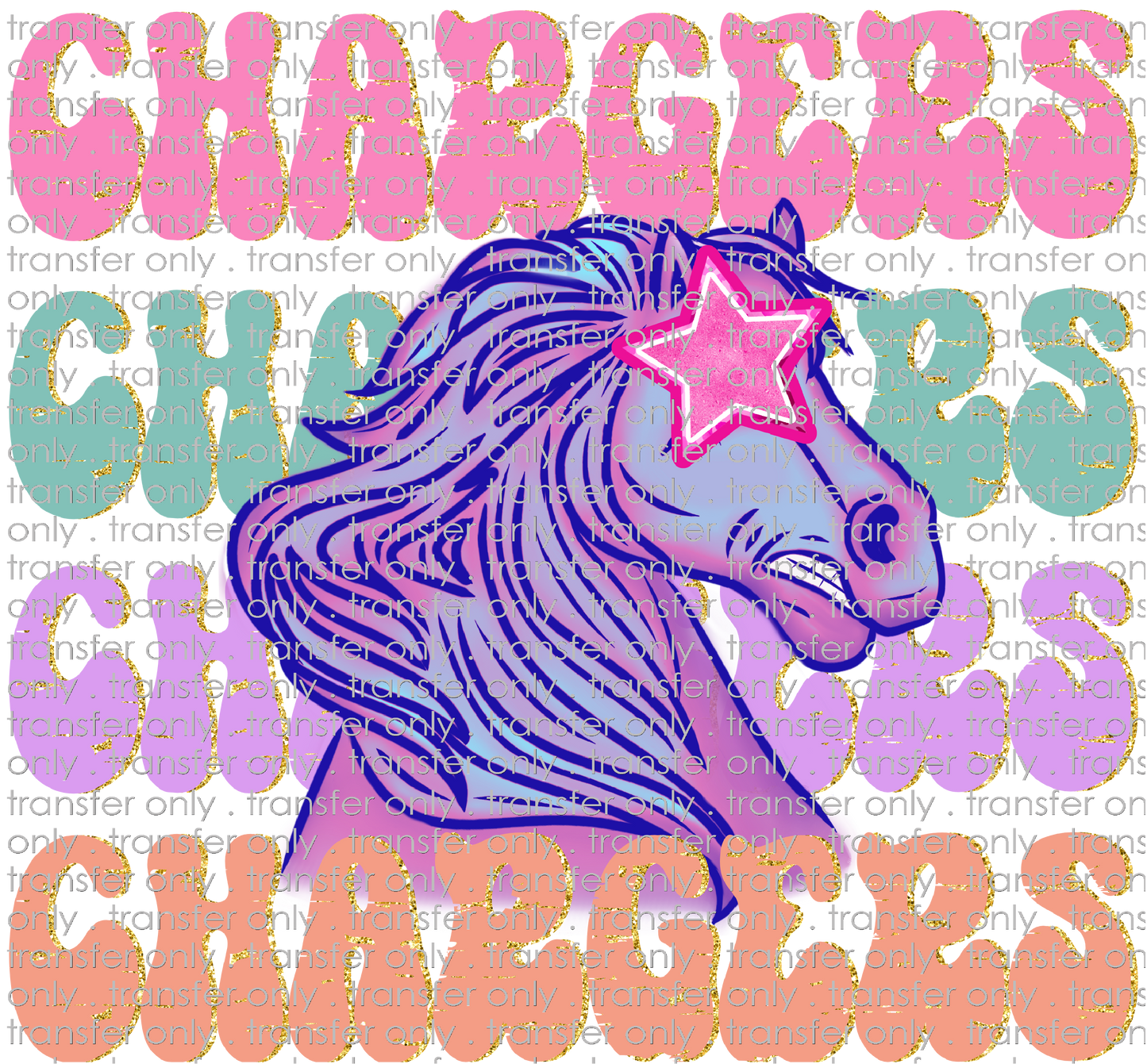 SCHMAS 665 Chargers Preppy Mascot Pastel