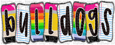 SCHMAS 540 Bulldogs Notebooks, Pencils, Rainbows