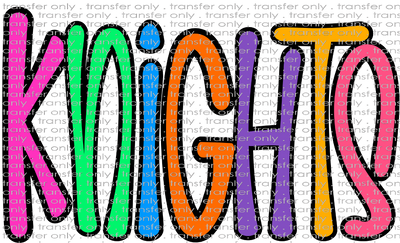 SCHMAS 573 Knights Rainbow Colors