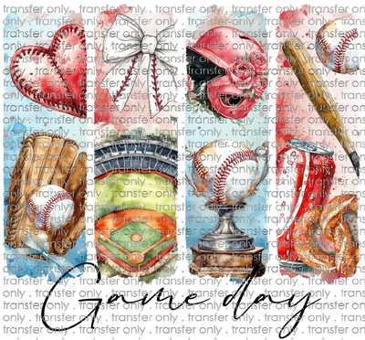 SPT 573 Game Day Brush Stroke with Baseball Equipment