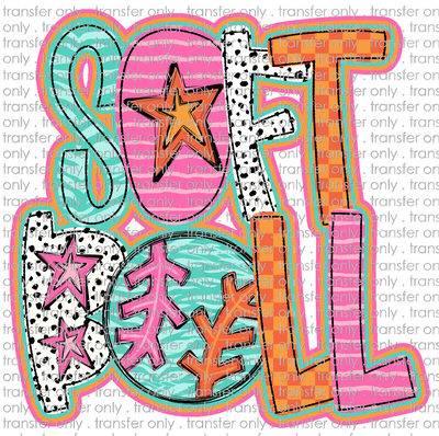 SPT 611 Softball Doodle Stars
