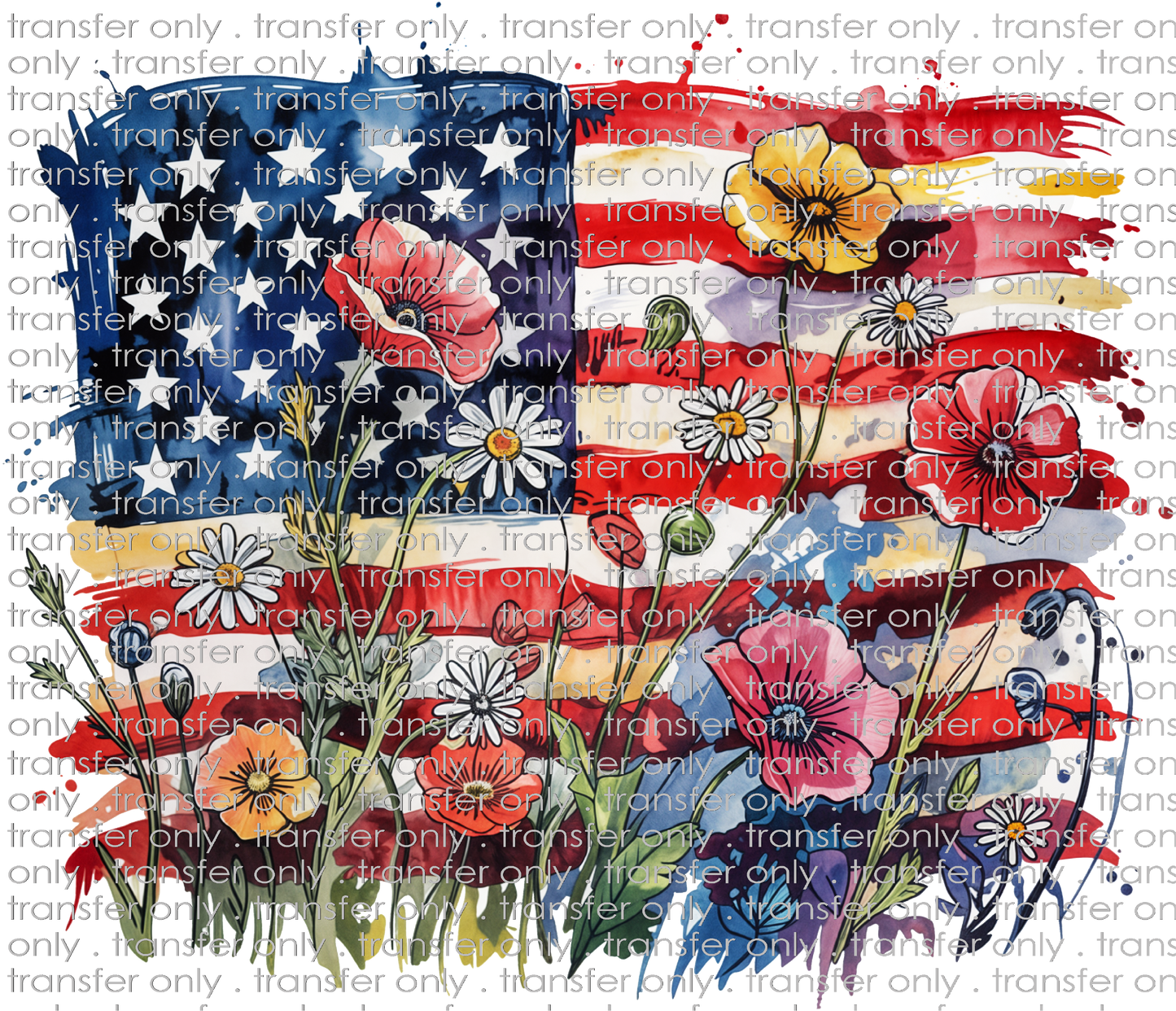 USA 288 Flowers with American Flag