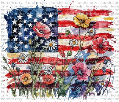 USA 288 Flowers with American Flag