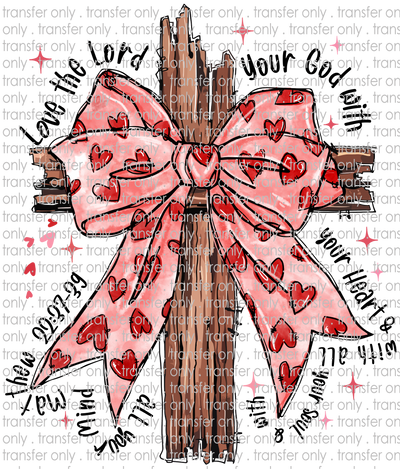 VAL 419 Cross with Heart Bow