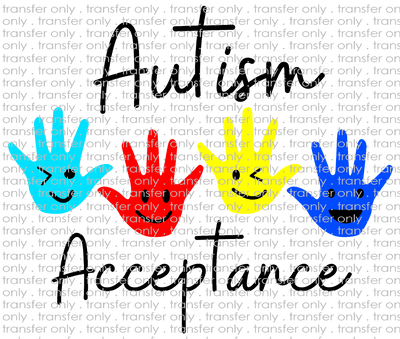 AWR 153 Autism Awareness Colorful Hands