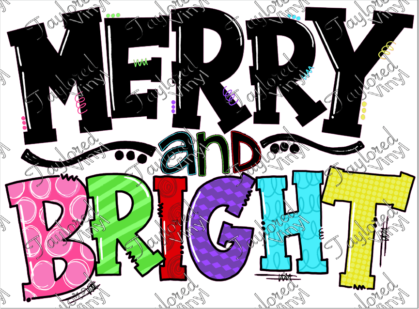 CHR 526 Merry And Bright Colorful Letters