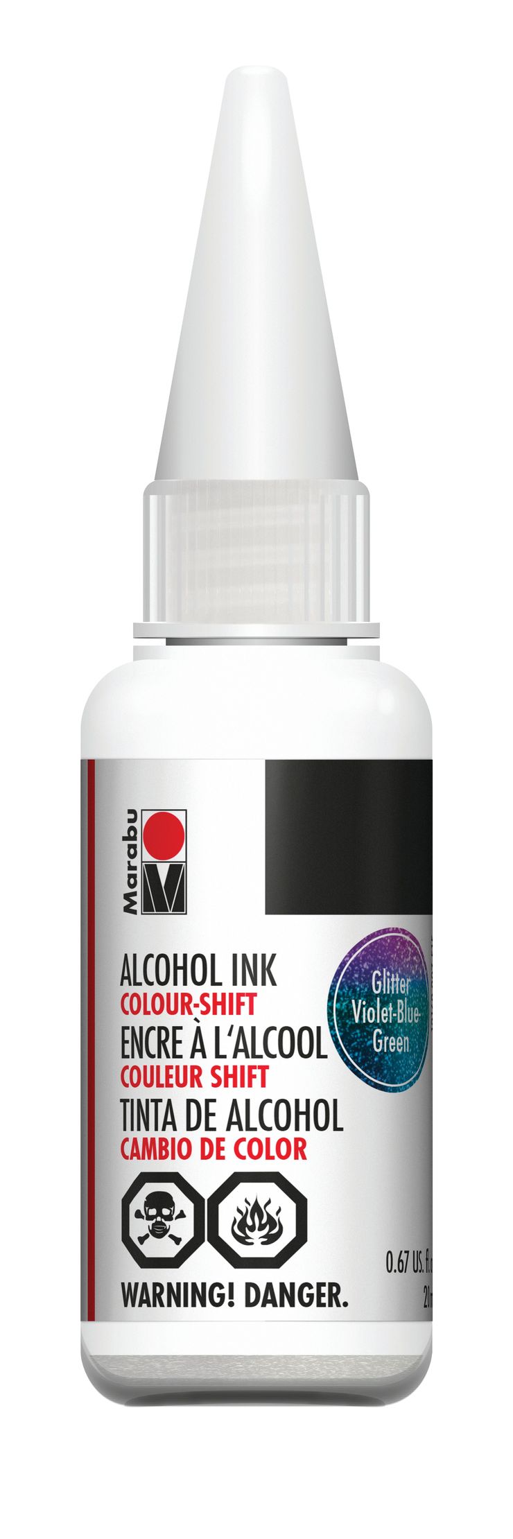 Viloet-Blue-Green Gliiter 515 Marabu Alcohol Ink