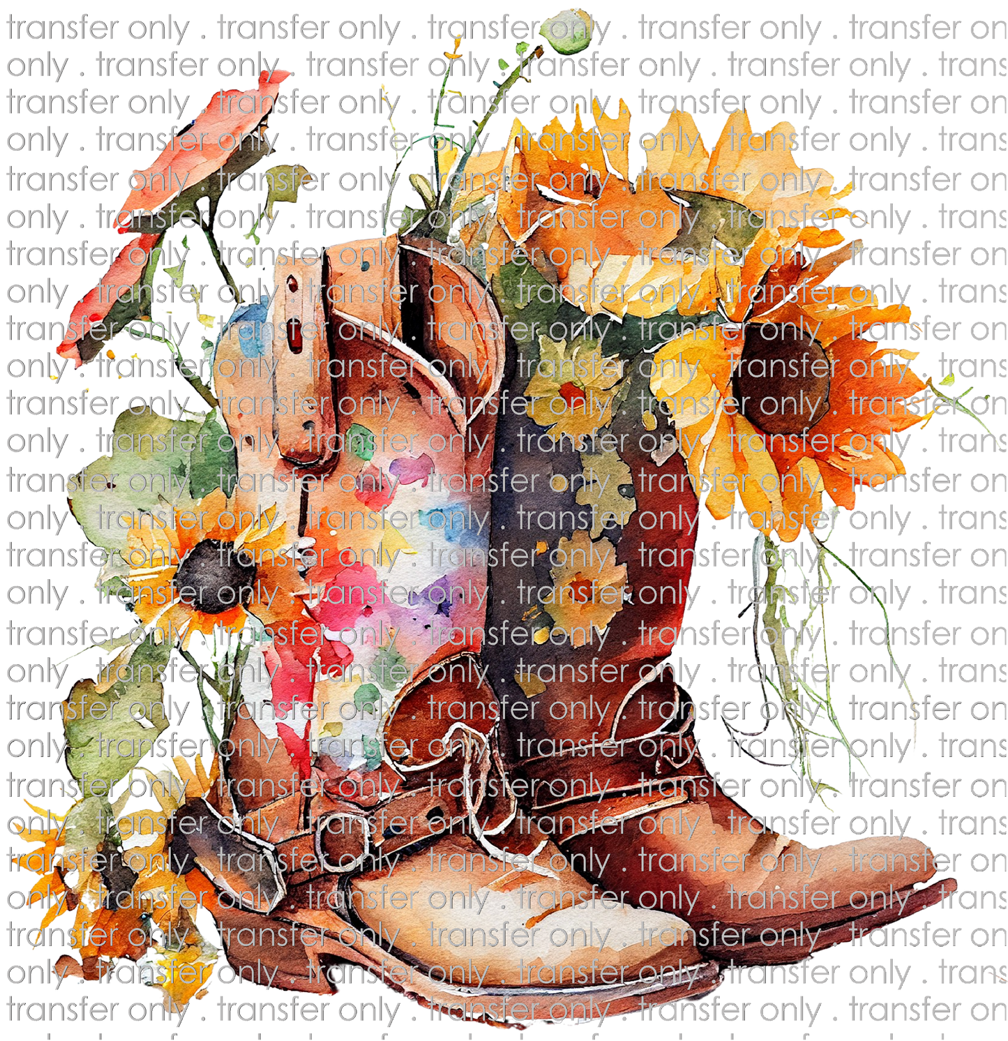 SW 125 Sunflower and Watercolor Boots