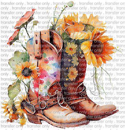 SW 125 Sunflower and Watercolor Boots